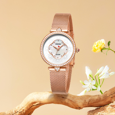 依波(EBOHR)卡纳系列新品国风红海棠女表气质高级感女款石英表国送女520礼物玉海棠51853426