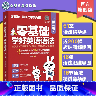 [正版]扫码听音频课 零基础学好英语语法 第二版 英语语法零基础入门学习精华课 语法框架思维导图 趣味图解插画学习语法