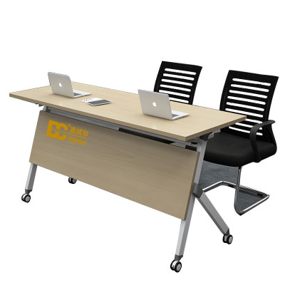 德诚和可折叠板式培训会议桌、学生课桌、双人条形桌1.4米长1400*400*750mmH张