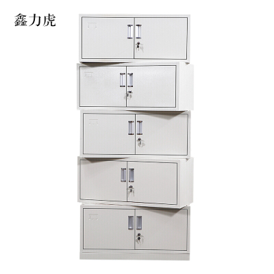 鑫力虎钢制文件柜档案柜财务凭证柜带锁储物柜铁皮柜书柜分五节文件柜