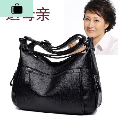 中老年人女包2019新款大容量单肩斜挎包包女士背包中年妈妈软皮包NEW LAKE女士手提包