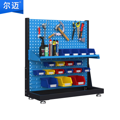 尔迈 挂钩方孔工具挂架车间维修工具架子 多功能物料置物架五金工具展示货架 单面二层固定款