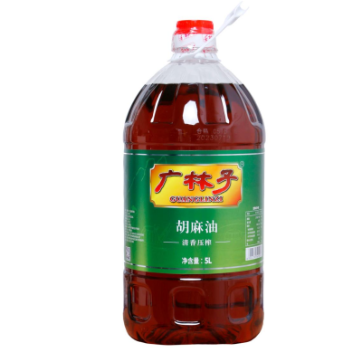 广林子清香压榨胡麻油 亚麻籽油5L