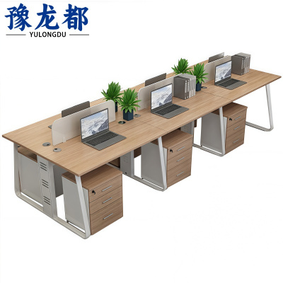 豫龙都 屏风桌+柜 六人 套