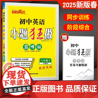 恩波教育 2025春江苏初中英语小题狂做巅峰版 八年级下册译林版初二8下 SK初中苏教版教材全解同步复习练习课时作业本教