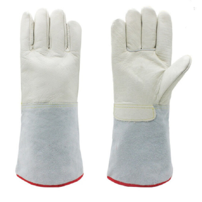 誉丰YL-5089牛皮耐低温手套液氮LNG防寒防冻冷库加气站手套-160到-250度冷藏冰柜实验室手套劳保手套 1双