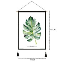 家柏饰(CORATED)挂布 背景布风客厅装饰挂画民宿宿舍卧室床头北欧墙布挂毯 大叶 宽47cm*高67cm