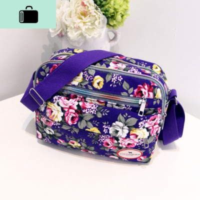 中年女包包休闲帆布包袋手提斜挎包时尚百搭单肩妈妈小花布包NEW LAKE女斜挎包