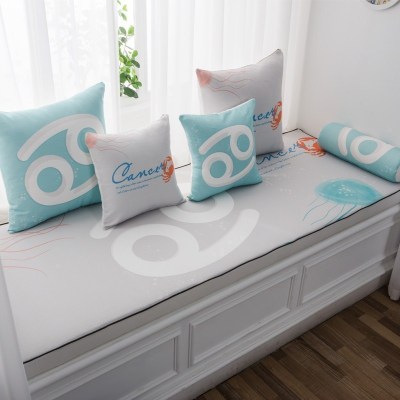 家柏饰(CORATED)北欧高密度乳胶飘窗垫窗台垫定做榻榻米阳台海绵垫沙发毯坐垫 巨蟹座 20cm飘窗垫