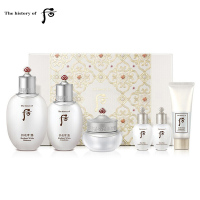韩国Whoo后美白套装套盒 拱辰享雪玉凝水乳面霜六件套 拱辰享水乳霜系列套盒女士面部护肤套装 修复暗黄