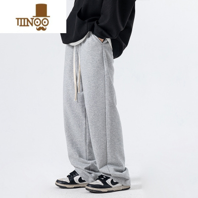 YANXU美式340克抽绳卫裤男生裤子直筒运动休闲长裤高街潮牌