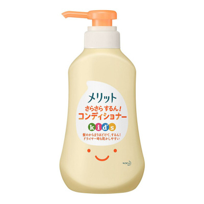 KAO花王merit弱酸性无硅儿童宝宝植物精华护发素[新旧包装]柔顺不打结温和不刺激呵护儿童头发360ml