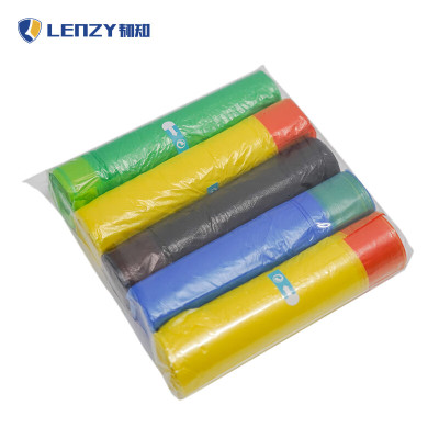 韧知 垃圾袋 大号提手袋50*60特厚款(5卷共100个 约410克)(随机混色)/包
