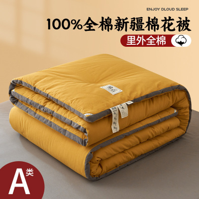 新疆棉花被子冬被加厚保暖纯棉被褥春秋冬季学生单人棉絮被芯