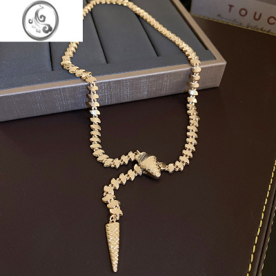 JiMi蛇骨项链轻奢小众锁骨链女高级感2023新款项圈女颈带脖子颈链