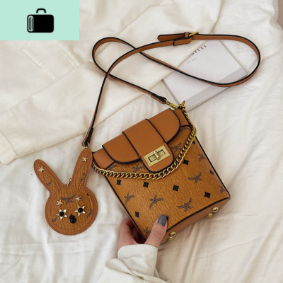 夏季小包包女包2020新款潮韩版百搭单肩斜挎包ins时尚印花水桶包NEW LAKE女斜挎包