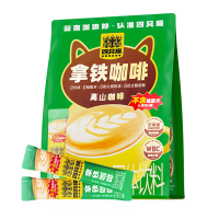 四只猫咖啡云南 拿铁咖啡25条 0植脂末速溶咖啡粉 冲调饮品 375g