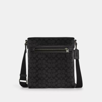 COACHslim商务斜挎包多功能调节男士信使包