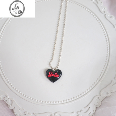 JiMi原创手作日韩芭比爱心吊坠项链个性潮原宿风INS辣妹Y2K千禧饰品女