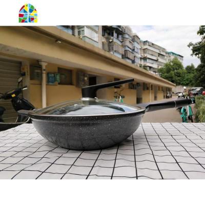 32cm韩式不粘锅炒锅家用多功能电磁炉燃气灶适用炒菜无油烟 FENGHOU 32cm韩式铝合金炒锅+盖子