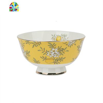 安娜16点餐具碗碟套装家用欧式陶瓷米饭碗盘子美式ins网红 FENGHOU 沙拉斗碗