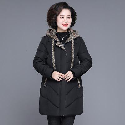 迪鲁奥(DILUAO)40岁50岁妈妈穿的棉服妈妈秋冬装外套2021新款中老年女大码中年中长款