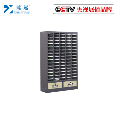 臻远零件柜抽屉式工具柜 75抽透明无门加二斗小号