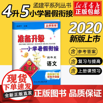 2020孟建平准备升级小学暑假衔接四升五语文4升5暑假衔接教材小学生暑假作业本练习册暑假培训辅导资料书四年级升五年级