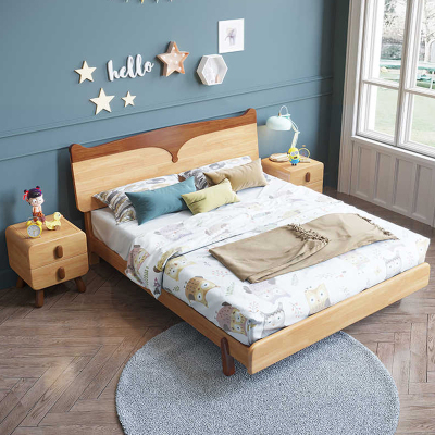 臻远 ZY-SMC-66 现代简约实木床 1.5米儿童床
