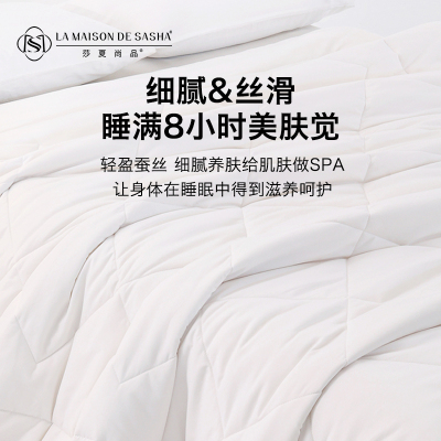 LA MAISON DE SASHA 黄金蚕丝大豆纤维被 简约保暖亲肤加厚母婴A类春秋被冬被四季被