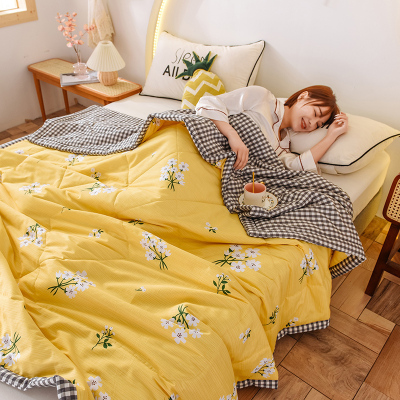 美帮汇可水洗夏被棉花被全棉全棉空调被儿童丝滑薄被子单春秋被芯