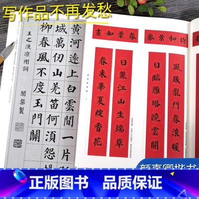 颜真卿楷书集字春联两册 [正版]颜真卿楷书集字唐诗+春联2册 6类120幅春节对联+唐诗一百首集字古诗词 颜真卿楷书多宝