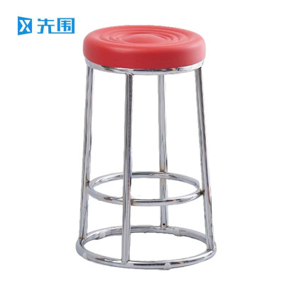 先围 高脚凳 银电镀架加厚面48cm高 个