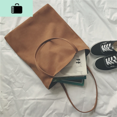 包包2020新款女包大包单肩包简约复古大容量购物袋韩版磨砂包潮NEW LAKE女士单肩包