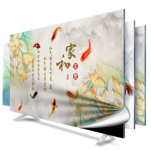 幸福派 电视罩防尘罩套简约现代曲面电视机罩挂式液晶客厅37英寸39英寸 050家和富贵2 37-39寸(93*60cm)