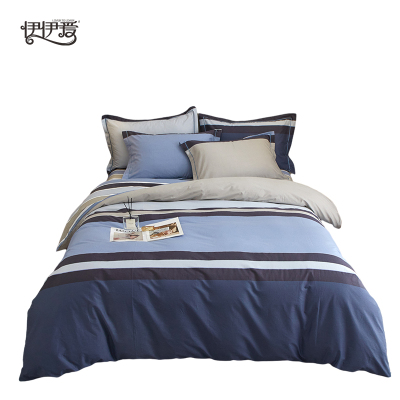 伊伊爱 全棉加密条纹四件套