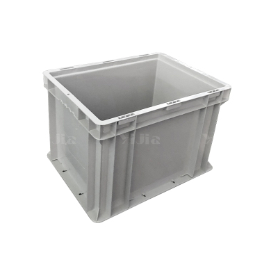 翌嘉YJ4121734 可堆式物流箱塑料周转箱塑料储物箱 无盖灰色 400*300*280
