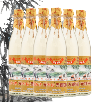 六瓶 锡井坊无锡白酒纯粮佳酿浓香棉柔真纯粮酒45度
