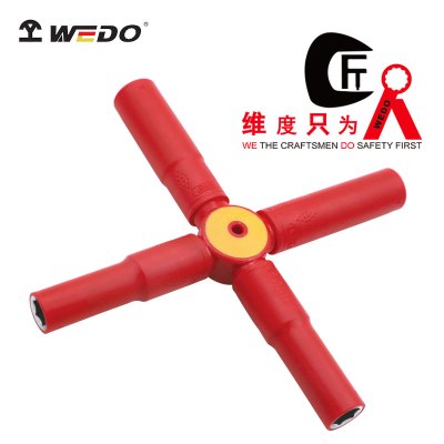 WEDO维度 工厂注塑双色四用套筒扳手 绝缘耐压1000V 绝缘套筒组合 WEDO8131