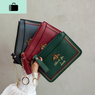 皮拉链零钱包小巧钱包女短款银行卡位卡包硬币包驾照包女NEW LAKE