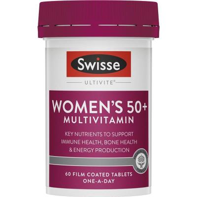 Swisse 中老年女性 复合 维生素 片剂 60片 1瓶装 女士50+/50岁以上营养补充增强免疫 澳洲澳大利亚进口
