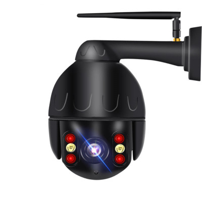 400万超清金属外壳室外防水监控器摄像头无线wifi手机远程360°全景超高清夜视 标配无内存