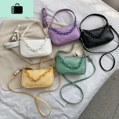 网红ins超火女士包包2020新款潮韩版百搭单肩斜挎时尚链条腋下包NEW LAKE女斜挎包