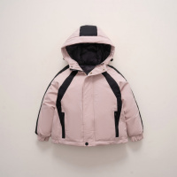 平湖连帽儿童工装款冲锋衣加厚羽绒服中大童加厚外套潮流男女童装