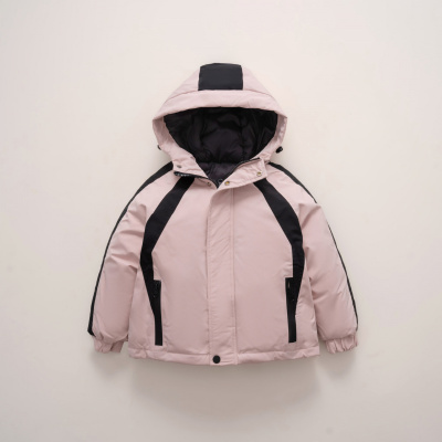 平湖连帽儿童工装款冲锋衣加厚羽绒服中大童加厚外套潮流男女童装