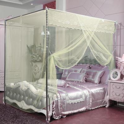 美帮汇家用蚊帐1.2m1.5米双人床1.8单加厚加密廷不锈钢落地加粗支架