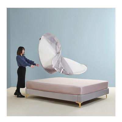 美帮汇夏季蒙古包蚊帐家用免安装可折叠1.8/1.5m床免支架拉链1.2米纹帐