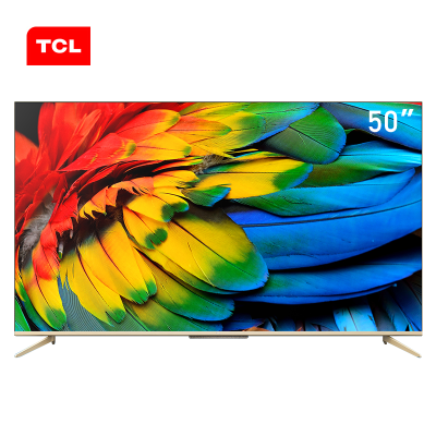 TCL 官方旗舰 55D9(55英寸)吋 4K超薄高清LED 35核金属边框HDR护眼 网络远场语音教育平板电视 金色