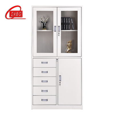DXBG钢制办公文件柜铁皮柜矮柜资料密码带锁凭证档案员工储物更衣柜子偏五斗文件柜