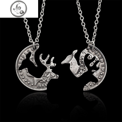 闺蜜项链女韩版姐妹链学生一对两人拼接毕业宿舍组合锁骨链 JiMi